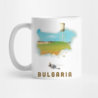 Bulgaria map travel poster Mug